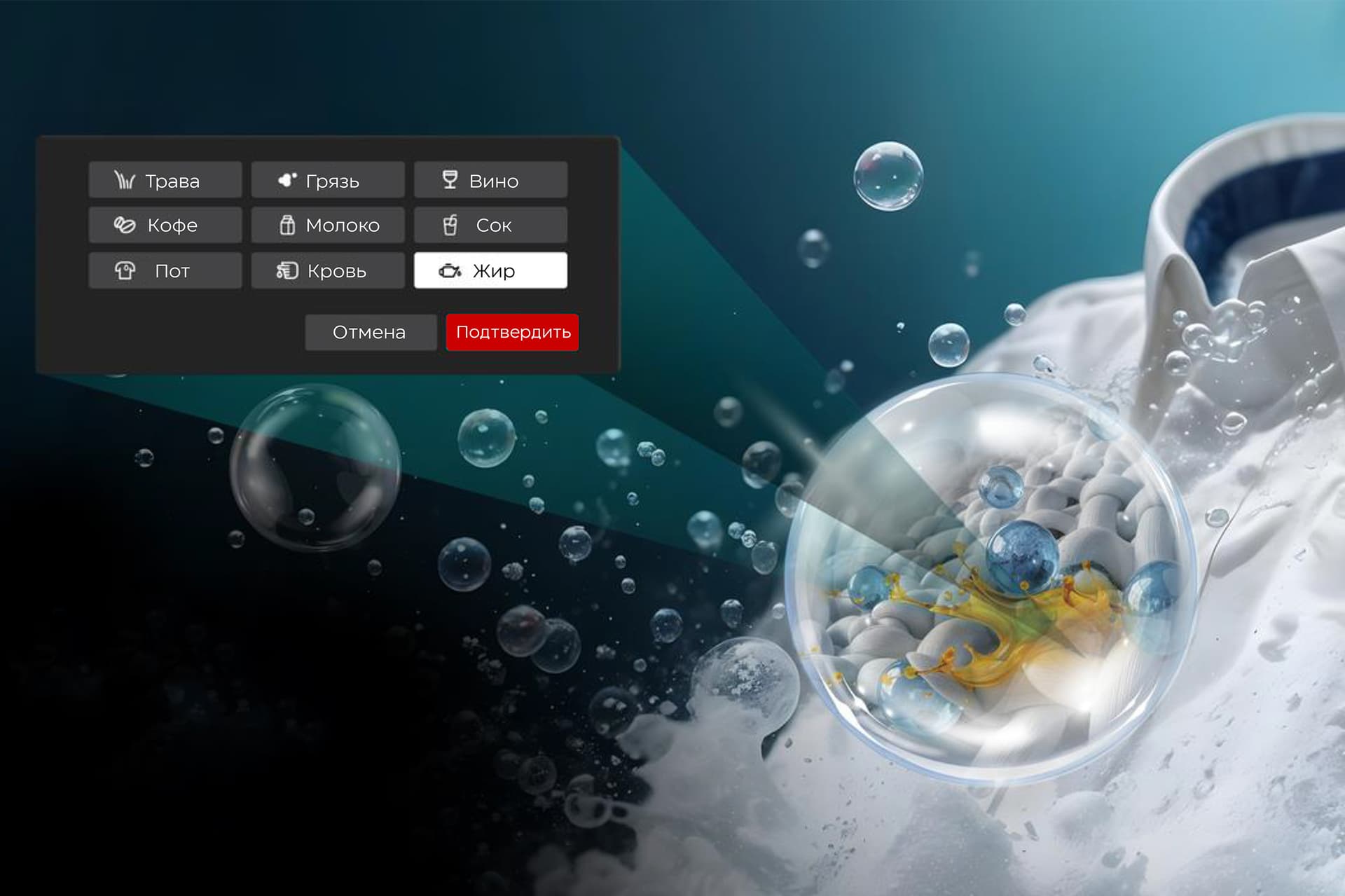 Удаление пятен